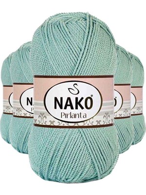 Royaleks Group 5 Adet Pırlanta Amigurumi El Örgü Ipi Yünü Çağla Yeşili 12297