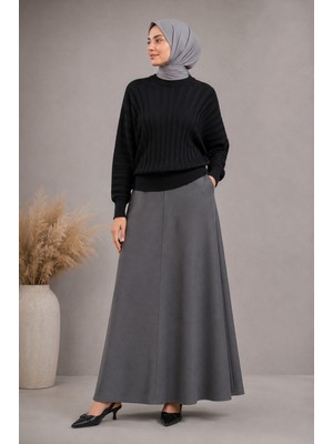 Nuss Beli Lastikli Kazak NS-27K202 Siyah