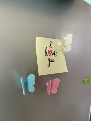 Brf Store Megsan 3'lü Kelebek Magnet Seti – Dekoratif Buzdolabı ve Metal Pano Süsü