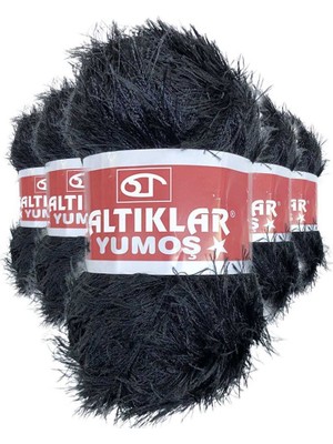 Royaleks Group 5 Adet Yumoş Sakallı El Örgü Ipi Yünü Siyah