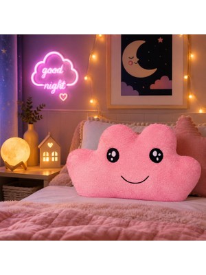 Brf Store Megsan Pelüş Bulut Yastık,oda Dekorasyonu,yastık,bebek Odası,pelüş Doldurulabilir Bulut (Pembe)