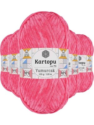 Royaleks Group 5 Adet Yumurcak Kadife El Örgü Ipi Pembe K798