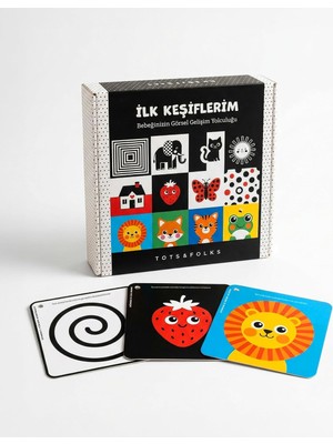 Brf Store Canarino Ilk Keşiflerim Görsel Gelişim Rehberi | 3 Dönem Bebek Zeka Kartları + Montessori Mobil | 0-