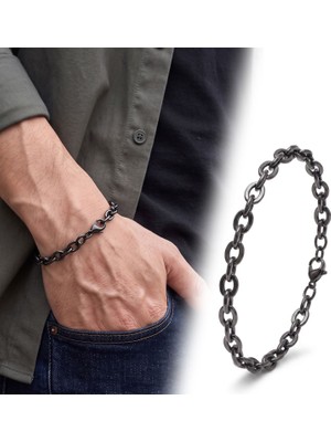 Mestore Mariner Çelik Zincir Bileklik 6mm 3168CZB2D10