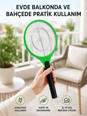 Mestore Pil ile Çalışan Elektronik Sinek Öldürücü – Çocuk ve Evcil Hayvan Dostu Tasarım