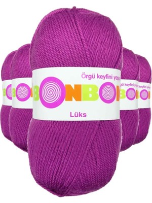 5 Adet Lüks Patik Ipi Yünü Koyu Pembe 98675 - Bonbon Mudanis