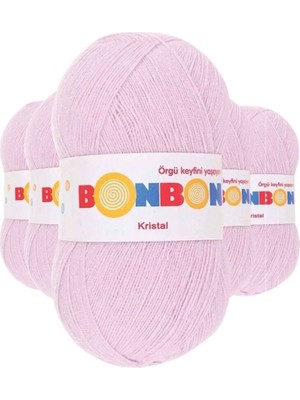 5 Adet Kristal El Örgü Lif Ipi Lila 98332 - Bonbon Mudanis