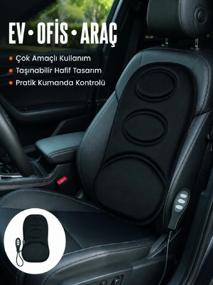 Mestore Sırt ve Bel Masaj Minderi Motorlu, Kademeli Şiddet Ayarlı Masaj Koltuğu Pedi