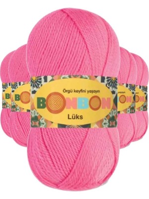 5 Adet Lüks Patik Ipi Yünü Pembe 98230 - Bonbon Mudanis