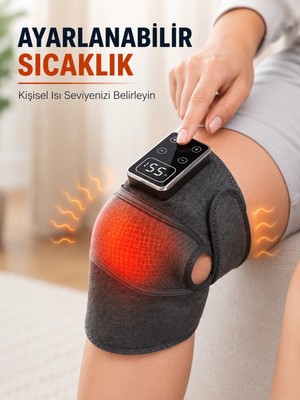 Mestore Çok Amaçlı Diz Dirsek Omuz Masaj Aleti Isıtmalı Titreşimli Şarjlı Masaj Cihazı