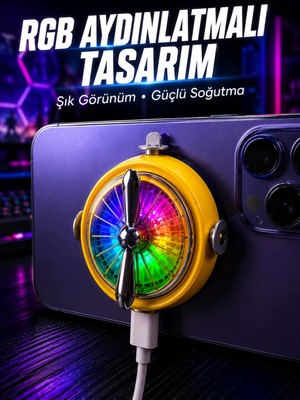 Mestore Rgb Işıklı Manyetik Telefon Oyun Soğutucu Fan