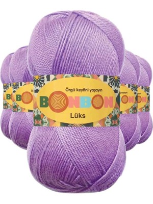5 Adet Lüks Patik Ipi Yünü Lila 98275 - Bonbon Mudanis