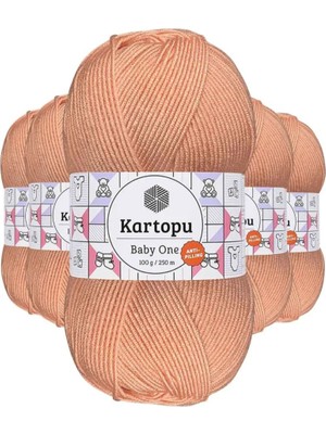 5 Adet Baby One Tüylenmeyen El Örgü Ipi Yünü Yavruağzı K253 - Kartopu Mudanis