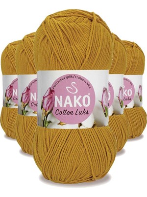 Royaleks Group 5 Adet Cotton Lüks Yelek Tunik Kazak Bluz Hırka Ipi Yünü Hardal 97555