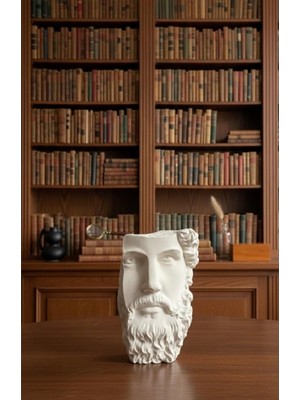 Brf Store Canarino Zeroxo Dekoratif Filozof Büstü - Marcus Aurelius Tasarımlı Heykel Biblo - Masa ve Kitaplık