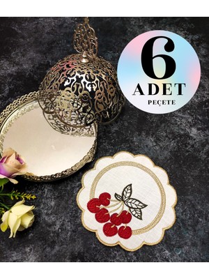Sunumluk Peçete, Kokteyl Peçetesi, Kahve Yanı Sunumluk, Bardak Altlığı 6 Adet Sunum Peçetesi