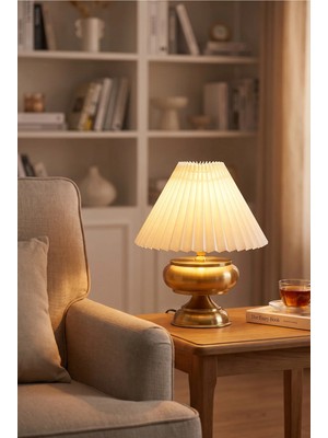 Luminzo Lonos Modern Kristal Taş Detaylı Işlemeli Dekoratif Abajur Eskitme