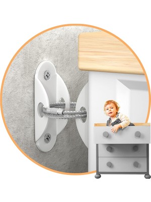 Brf Store Ysnprıme Mr.bracket Ağır Yük Çelik Halatlı Eşya Sabitleyici Aparat - Bebek Koruyucu ve Çocuk Güvenli