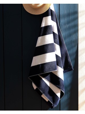 Brf Store Sidelyasell Madame Coco Hector Plaj Havlusu - Beyaz/lacıvert - 80X160 cm