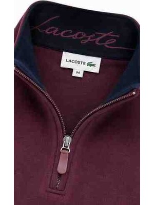 Lacoste Fermuar Yaka Regular Fit Mürdüm