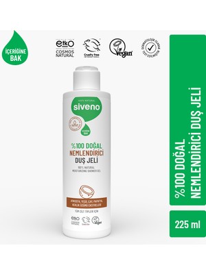 Siveno %100 Doğal Duş Jeli Nemlendirici Yenileyici Vegan 225 ml