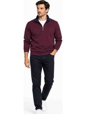 Lacoste Fermuar Yaka Regular Fit Mürdüm