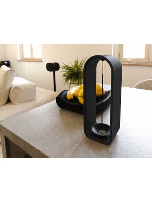 Brf Store Sidelyasell The Shrine Tütsülük – 3D Baskı Modern Kemer Formlu Tütsü Tutucu-Siyah