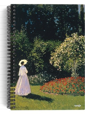 Brf Store Veltrolab Claude Monet/woman In The Garden, 1867 | Spiralli Defter 10 | A5 | Çizgisiz | 100 Sayfa |