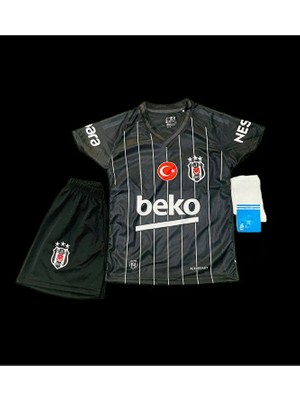 Legent Lady Beş'ikt'aş' 2024/25 /orkun Kökçü/' 10 Çocuk Deplasman Siyah Forması 4lü Set Şort/çorap/bileklik