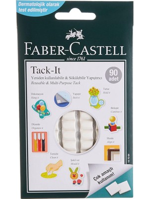 Brf Store Veltrolab Faber-Castell Tack-It Beyaz, 50 Gr, 90 Parça, Yeniden Kullanılabilir Hamur Yapıştırıcı, Sö