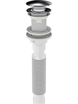 Ayrex Koku Önleyici Stoplu Paslanmaz Çelik Süzgeçli Lavabo Gider Hortumu / 1. Kalite Krom Mantar