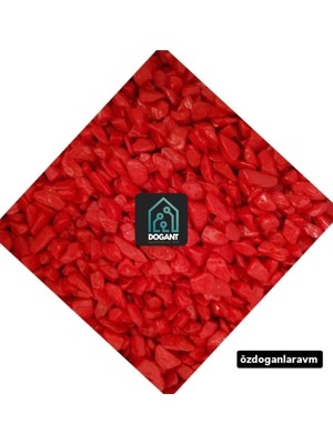Ayrex Dogant Kırmızı Dolomit Vazo Saksı Dekor Süs Taşı, 2 kg