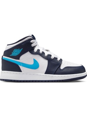 Nike Air Jordan 1 Mid Gs Mavi Basketbol Ayakkabısı DQ8423-404
