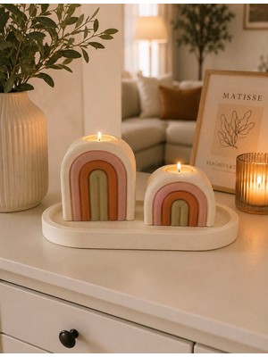 Bubu Home Rainbow Arch Dekoratif Mumluk Seti – 2’li
