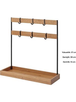 IKEA Nålblecka Tezgah Üstü Düzenleyici , Metal-Bambu, 38X13X37 cm