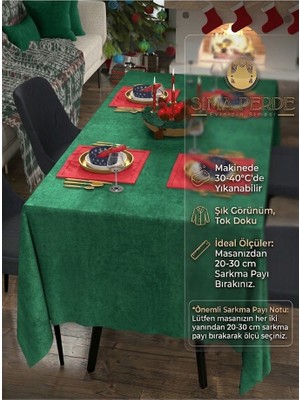 Sima Home Yumuşak Kadife Dokulu - Leke Tutmaz - Yıkanabilir Masa Örtüsü - 7 Farklı Renk