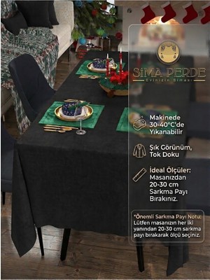 Sima Home Yumuşak Kadife Dokulu - Leke Tutmaz - Yıkanabilir Masa Örtüsü - 7 Farklı Renk