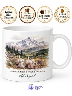 Tupya Gift Kastamonu Taşköprü Sarımsağı Ilgaz Dağları Doğal Güzellik Kupa Bardak Hediye