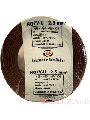 OEM 2,5 Mm2 Nya Tek Damar Kahve 100M | Elektrik Iletimi