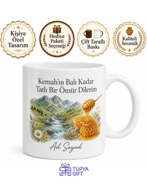Tupya Gift Erzincan Kemah Hatıra Kupa Doğal Bal Soğuk Sular Dağ Havası Hediye Bardak