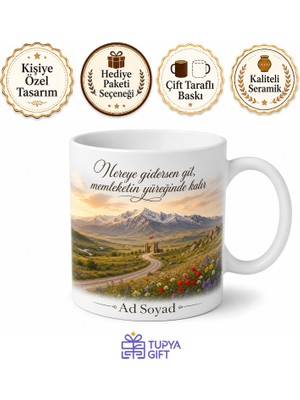 Tupya Gift Van Özalp Çaldıran Ovası Dağ Manzarası Memleket Hasreti Kupa Bardak Hediye