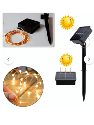 Özkaya Store Solar Güneş Enerjili 5 Metre Peri LED