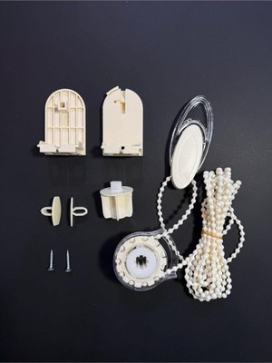 Özkaya Store Zebra &amp; Stor Perde Mekanizma Seti - 3,5 cm Kasaya Uyumlu, Krem