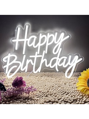 OEM Happy Birthday Neon Işıklı Gece Lambası, Duvar Partisi Için, Dekor, Sanat, Duvar Lambası, Kısılabilir Neon Tabela, Doğum Günü Kutlaması, Barlar, Noel Kutlamaları Için, Ubs Güç Kaynağı [enerji Sınıfı