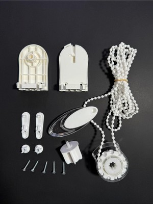 Özkaya Store Zebra &amp; Stor Perde Mekanizma Seti - 4,5 cm Kasaya Uyumlu, Beyaz
