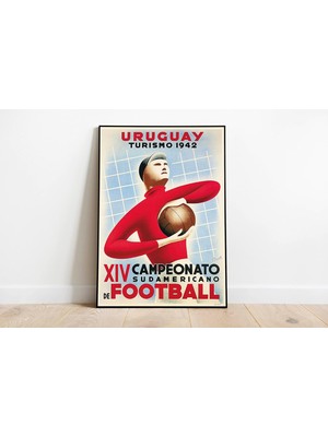 Özkaya Store Pegziz PGZZNM1061 Uruguay Dünya Kupası Sanatsal Reklam Afişi Poster 50X70CM.