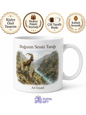 Tupya Gift Erzurum Ispir Çoruh Nehri Vadisi Dağ Keçileri Doğa Fotoğrafçısı Kupa Bardak Hediye