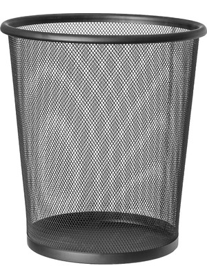 OEM Mesh | 699768 | Kağıt Sepeti File Çöp Kovası Siyah Ofis | Çelik, Siyah | 12 L Kapasite | 26,5 x 29,5 cm