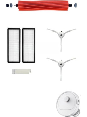 OEM /yedek Fırça,hepa Filtre Seti-6 Parça Beyaz6 Roborock Qrevo Maxv/qrevo Pro/qrevo S ile Uyumlu