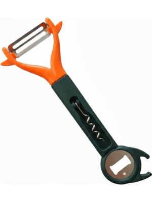 OEM 3'i 1 Arada Çok Fonksiyonlu Mutfak Seti - Paslanmaz Çelik Sebze Soyacak, Tirbuşon, Şişe Açacağı ve Konserve Yardımcısı - Pratik Ergonomik Tasarım